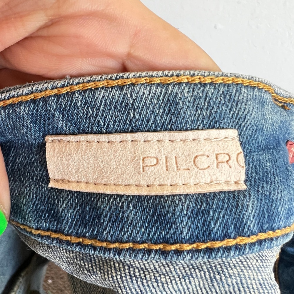 Anthropologie Pilcro Denim‎ Shorts Womens Size 30 Embroidered Festival Boho - Picture 3 of 8